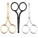 WLLHYF 3 Packs Nose Hair Scissors Rounded Tip Eyebrow Mustache Ear Hair Grooming Trimming Stainless Steel Professional Small Beard Nail Cuticle Eyelashes Beauty Scissors for Men Women Black/Silver/Rosegold - Buy Online on SooperMarket.com