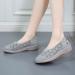 Kinrui Women's Hollow Out Loafers - Casual Slip On Shoes with Arch Support, Comfortable Closed Toe Flats, Size 8.5, Grey - Buy Online on SooperMarket.com