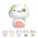 Mewaii 14'' Soft Watermelon Cow Mushroom Pillow Stuffed Animal Plush Plushie Squishy Toy - Cuddly White Cow Plush for Kids Watermelon Cow 14 Inch