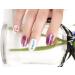Semi Cured Gel Nail Strips - Purple Long Lasting Waterproof Nail Polish Stickers Set with Cuticle Stick, File, Wipes & Sealing - UV/LED Lamp Required - Buy Online on SooperMarket.com
