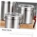 Zerodeko 4pcs Stainless Steel Freshness Container with Lid Metal Container Kitchen Pantry Organizer Travel Nuts Container Coffee Container Tea Bottle Food Container Household Storage Bottle - Buy Online on SooperMarket.com