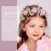 IYOU Flower Communion Headpiece Pink Floral Princess Headbands Pearl Butterfly Birthday Wedding Hair Accessories for Girls - Buy Online on SooperMarket.com