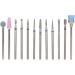 Dekaim Nail Drill Bit Set | 12pcs Tungsten Alloy Nail Polishing Drill Bits for Manicure & Pedicure - Type A - Buy Online on SooperMarket.com