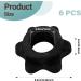 Prasacco 6 Pack Dumbbell Socket Nuts - 25mm Anti-Slide Barbell Clamps | Black Plastic Star Closures for Weight Training - Buy Online on SooperMarket.com