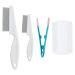 Flea comb for cats 4 pieces secure and healthy cat dog flea comb excellent quality animal hair comb tear stains flea comb dogs for cats dogs rabbits