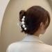 3-Piece Large Pearl Hair Claw Clips Set - White, Black, Brown | Strong Hold Acrylic Design for Women - Fashion Hair Styling Barrette & Wedding Hair Decor - Buy Online on SooperMarket.com