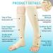 ACWOO Compression Stockings for Women & Men - 2 Pairs of Medical Support Socks (15-20 mmHg) - Open Toe Black & Beige Thrombosis Socks for Running Sports Flight & Cycling - Buy Online on SooperMarket.com