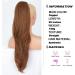 PORSMEER Auburn Brown Synthetic Drawstring Ponytail Extension - 26 Inch Natural Straight Wavy Hairpiece for Women and Girls - Buy Online on SooperMarket.com