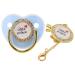 Golden ultra-light silicone pacifier 0-6 months Plplaaoo baby pacifier soft bling baby pacifier small prince rhinestones golden bling newborn dummy pacifier baby party (blue)
