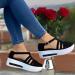 Foldap Dressy Summer 2023 Women's Peep Toe Platform Wedge Sandals - Black - Buy Online on SooperMarket.com