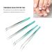 4PC Eyelash Extension Tweezers Set - Straight & Curved for Professionals & Home Use - Light Nail Art Tools - Buy Online on SooperMarket.com