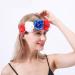 minkissy Rose Flower Headband Day of the Dead Headpiece Wedding Festival Headband for Christmas Halloween (Red White Blue) - Buy Online on SooperMarket.com