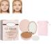 Always Divina Illumina Cc Creamy Compact Spf 50+ Ilumina Powder Foundation Makeup Cc Cream Concealer Set up Powder With Mirror & Makeup Pocket (06 Dark Brown) 8 g (Pack of 1) 06 Dark Brown