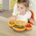 Vicloon Baby Suction Plate Set with Bendable Fork & Spoon - Yellow Bee | Non-Slip Silicone Divided Plate for Self Feeding | BPA-Free & FDA Approved | Dishwasher Safe - Buy Online on SooperMarket.com