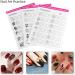 Nail Art Practice Book Beginner Manicure Training Drawing Cards Easy to Clean 12 Sheets Manicure Training Cards - Buy Online on SooperMarket.com