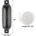 NovelBee 4 Pack 4.5x16 Ribbed Boat Fender Set with Lines, Pump & Needle - Black - Buy Online on SooperMarket.com