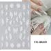 White Flowers Nail Art Stickers | 5D Self-Adhesive Floral & Butterfly Decals for DIY Manicure | 4 Sheets of Embossed Nail Design - Buy Online on SooperMarket.com