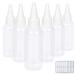 TRENDBOX 2oz Clear Plastic Bottles Applicator with Twist Top Cap BPA-Free For Hair Oils and Liquids 6 Pack with 6pcs Labels 2 oz pack of 6