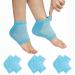 Moisturizing Gel Heel Socks Cracked Gel Heel Socks Toeless Heel Repair Socks for Women (Azure)