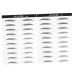 Baluue 2 Pairs Eyebrow Makeup Tools Hair-like Simulation Eyebrow Sticker Artificial Eyebrow Patch 21.00X15.00X0.01CM Black