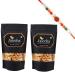 Jaiccha Ghasitaram Rakhi Gifts for Brothers Rakhi Dryfruits - Roasted Salted Cashews 400 GMS in Black Paper Pouch with Rudraksh Rakhi