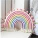 Handmade Rainbow Macrame Wall Hanging Decor for Nursery & Kids Bedroom - Pink Tassel Cotton Accessory for Baby Toddler Room - Buy Online on SooperMarket.com