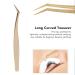 Professional Eyelash Extension Tweezers - Long Slanted Multifunctional Nail Art Tools for Precision Application - Buy Online on SooperMarket.com