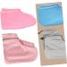 Mikinona 4 Pairs Cotton Foot Strap Moisturizing Heat-retainting Foot Cover Gel Heel Socks Foot Spa Cover Dead Skin Foot Bags Hot Spa Wax Foot Hand Care Wax Heated Booties - Buy Online on SooperMarket.com