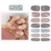 SIUSIO 112pcs Gradient Glitter Nail Wraps with Crystal Glass Nail File - Nail Polish Strips for Women and Girls in Gray - Buy Online on SooperMarket.com