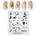 Alexnailart Stainless Steel Nail Stamping Template Manicure Nail Art DIY Decoration NA042