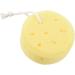 MRNHA Yellow Round Bath Body Shower Soft Sponge w Hanging Loop - Buy Online on SooperMarket.com