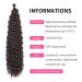 Deep Twist Crochet Hair - Ombre Kinky Curl Braided Hair Extensions 22 Inch 6 Packs - Synthetic Curly Hairstyle - Buy Online on SooperMarket.com