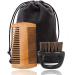 YMZ Men's Double Sided Beard Comb & Shaving Brush Set - Premium Grooming Tool for Stylish Beards | International Shipping Available - Buy Online on SooperMarket.com