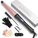 Hair Curling Wand 19-32MM Tapered Curling Iron Professional Ceramic Hair Curler Wand with Heat-Resistant Glove Dual Voltage