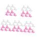 Mikinona 60 pcs UV White Tool Building Nail DIY A Home Tools Gel and Fixing Forms Finger Curve Clamps Clamp Quick Poly Fiberglass Clips Tips Extension Fake Salon Pinching Manicure 1 count (Pack of 1) White Pinkx5pcs