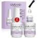 Saviland 2pcs 15ML Nail Glue Gel Set, Super Strong 4-in-1 Gel Nail Glue, Nail Glue for Fake Nails&Press on Nails, Gel Base Strengthen for Nails, Slip Solution for Poly Gel, Nail Repair Treatment 15ml*2 nail glue gel