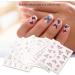 50 Pieces Of Flower Butterfly Cartoon Nail Art Stickers Small Flower Transfer Nail Decals Design Nail Care Accessories Nail Sticker Set(XF) - Buy Online on SooperMarket.com