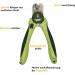 Thunderpaws Professional Dog Claw Scissors with Safety Lock & Nail File - Medium to Large - Green - Buy Online on SooperMarket.com