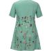 Women's Green Maxi Dress - Casual Short Sleeve Boho Sundress with Pockets (Size Small) - Buy Online on SooperMarket.com