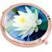 iampanda Compact Rose Gold Pocket Makeup Mirror with 2X Magnifying - Beautiful Lotus Flower Design - Buy Online on SooperMarket.com