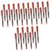 Beavorty 30 Pcs Eyebrow Marker Pen White Eye Liner Pencils Dual Tip Markers Pen Tool Perforation