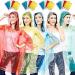 Juvale 20-Pack Disposable Clear Rain Ponchos with Hood for Adults, Family, Women, Men, Individually Wrapped Bulk Emergency Raincoats, One Size (Red, Yellow, Blue, Clear, Green)
