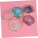 KALLORY Makeup Pallet Round Tray Nail Painting Tray Manicure Resin Palette Gel Finished Nail Art Nail Polish Medium Purple - Buy Online on SooperMarket.com