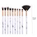 Jootuepo 10pcs Brazen Marble Makeup Brush Set - Soft Hair Eyeshadow Eyebrow & Eyeliner Brushes for Flawless Eye Makeup - Buy Online on SooperMarket.com