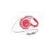 flexi rope roll leash for dogs extendable with soft handle red max 8 kg XS 3 m red extra small