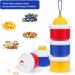 Vicloon 3-Layer Baby Milk Powder Dispenser & Snack Container - Portable Storage Pots in Red/Yellow/Blue - Buy Online on SooperMarket.com