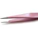 Stainless Steel Eyebrow Tweezers Set with Pointed and Slanted Tips + Curved Brow Scissors Pink Travel Case Included - Buy Online on SooperMarket.com