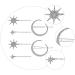 KALLORY Womens Stars and Moon Rhinestone Hair Clips - 6pcs Wedding Accessories - Buy Online on SooperMarket.com