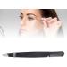 Multi-Purpose Stainless Steel Eyebrow Tweezers - Ergonomic Precise Slanted Tip & Comb - Black - Buy Online on SooperMarket.com