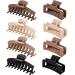 Large Hair Claw Clips 8 Pack 4.3" Hair Clips for Women & Girls Strong Hold Matte Claw Hair Clips for Women Thick Hair & Thin Hair 90's Vintage Jaw Clips (C1)